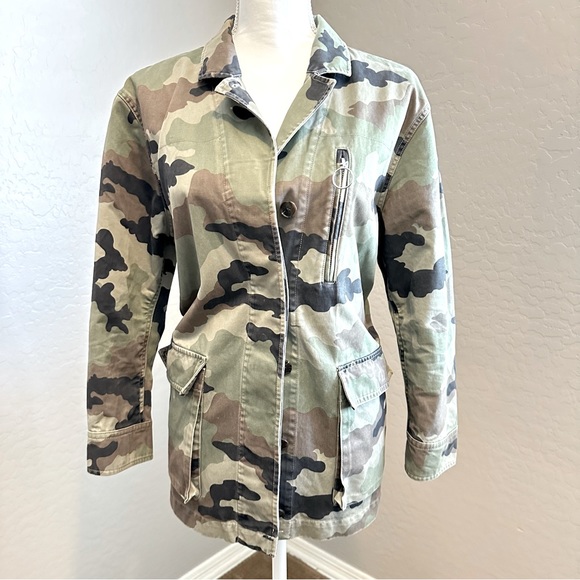 & Other Stories oversized military camo jacket Sz 6 - Picture 2 of 13